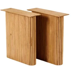 Acacia Pernas Para Mesa Conjunto De 2 Natural
