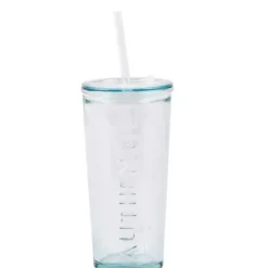 Authentic Copo Com Palha Transparente