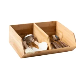 Bamboo Organizador Empilh Vel Natural