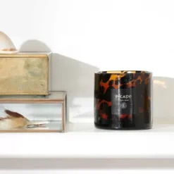 Escape Black Oudh Vela Perfumada Castanho, Ocre,