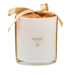 Escape World Goa Vela Perfumada Em Copo Branco, Rosa Antiga