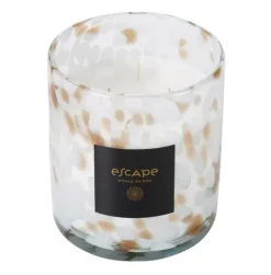 Escape World Of Goa Vela Perfumada Branco, Dourado,