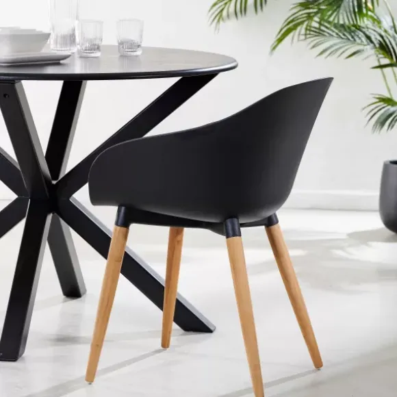 Fray Cadeiras Sala Jantar Preto/Natural