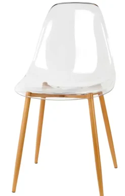 Ice Cadeira Sala De Jantar Transparente, Natural