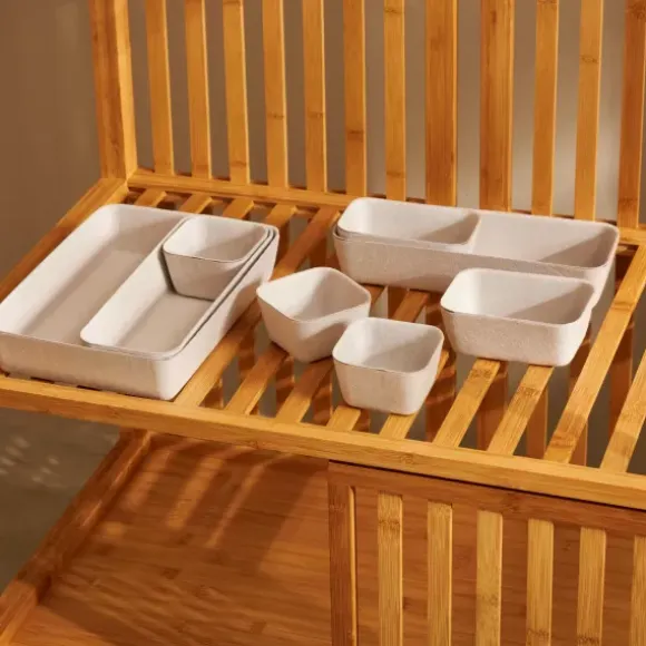 Linostore Cestos De Arrumação Para Gaveta Bege