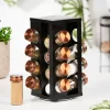 Lux Carrossel De Especiarias 16 Potes Preto, Transparente, Acobreado