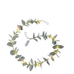 Mirte Grinalda Iluminada Folha Eucalipto