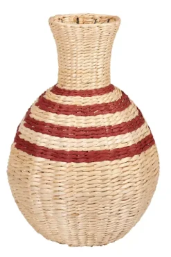 Nepal Jarra Castanho, Natural, Vermelho Escuro