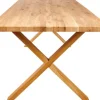 New Oak Mesa De Jantar Com Pernas Em X De Madeira