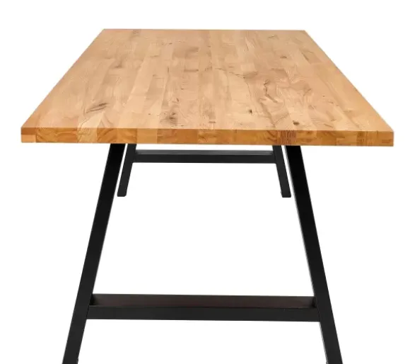 New Oak Mesa De Jantar Com Pernas Em A De Metal