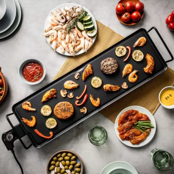 New Plancha Placa De Grelhar Xxl Preto