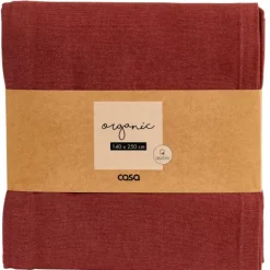 Organic Toalha De Mesa Vermelho