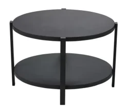 Ovala Mesa De Centro Preto