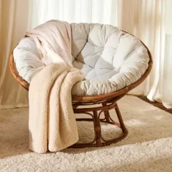 Papasan Cadeira Lounge Natural, Cru
