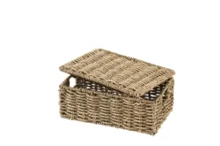 Seagrass Cesto De Arrumação S Com Tampa Natural