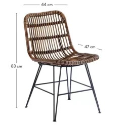 Sumatra Cadeira Sala De Jantar Preto, Castanho