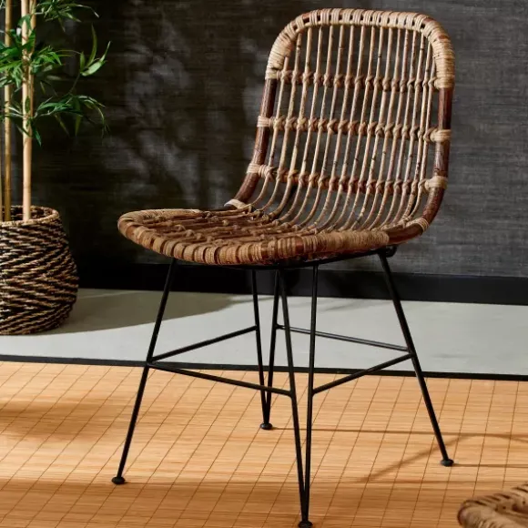 Sumatra Cadeira Sala De Jantar Preto, Castanho