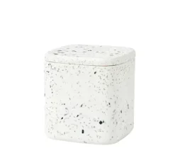 Terrazzo Porta-Bolas De Algod O Branco