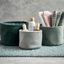 Verda Cesto De Arrumação Cinzento