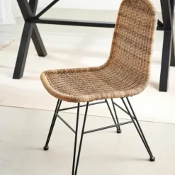 Vienna Cadeira Sala De Jantar Preto, Natural