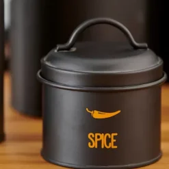 Vira Caixa De Conserva O Para Ervas Preto