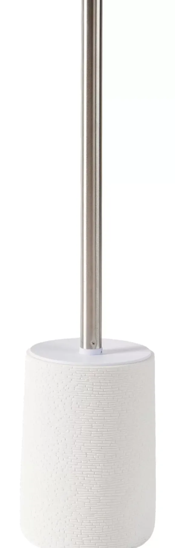 White Elegance Escova Sanita Em Suporte Branco, Prateado